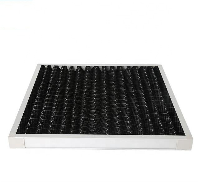 Γαλβανισμένο φύλλο 610*610*46mm φίλτρων αέρα άνθρακα πιάτων ενεργοποιημένο 90%