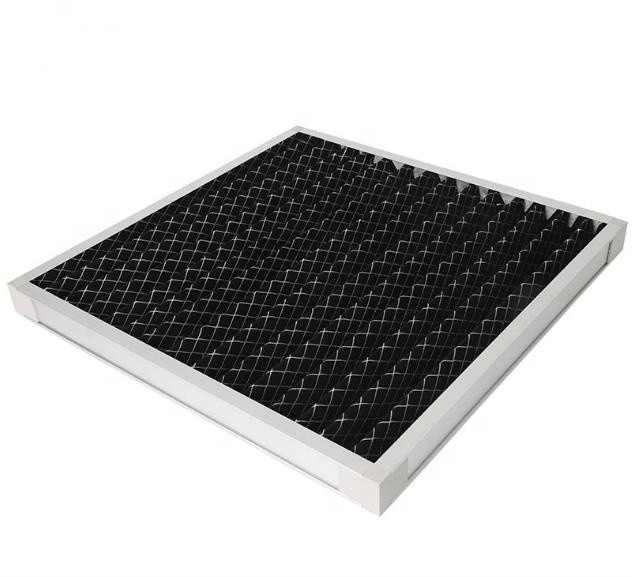 Γαλβανισμένο φύλλο 610*610*46mm φίλτρων αέρα άνθρακα πιάτων ενεργοποιημένο 90%